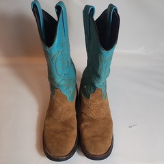 Laredo’s Brown/Blue Leather Cowboy Boots youth size 9