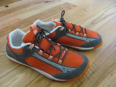 Merrell Orange Flux Glove Minimalist Shoes Synthetic Mesh Upper Lace Up Kids 6