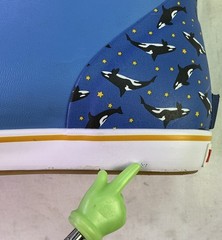 Xtratuf Kid’s Ankle Deck Boots-Light Blue/Whale Pattern-Size: 3