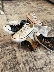 Converse Chuck Taylor All Star Juniors Low White &Batman-Superman Sz11 BOTH 🔥