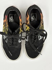 Vans Classic Old Skool Ferocious Flame Racing Sneakers Kids Size 1, Gently Used