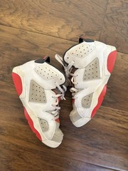 Nike Air Jordan 6 Retro ‘Hare’ Size 2Y Sneaker 384665-062 Neutral Grey/Blk/Wht
