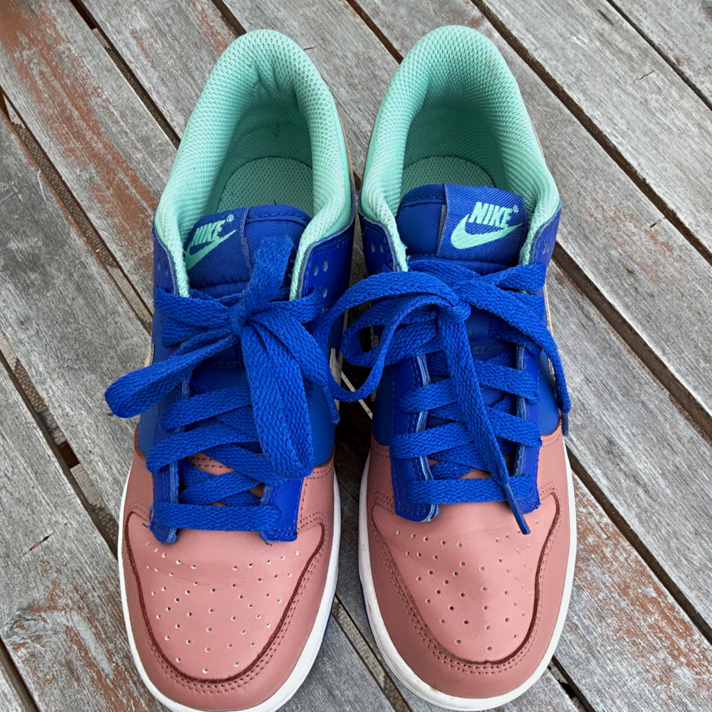 Nike Dunk Low Blue/Pink/Green Youth 7Y Lace-Up Low Top Sneaker DZ2873-400