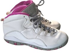 2017 Nike Air Jordan 10 X Retro White Fuchsia Maya Moore PE Size 7y, AA2900-159