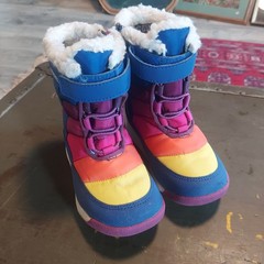 Merrell Alpine Puffer Jr Waterproof Snow Boots Blue Multi Kids Size 8M ML163143