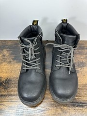 Dr Martens Boys Youth Boots Size US 4 EU 36 Black 8 Eye Lace Up Docs