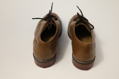 Johnston & Murphy Conard 28-5802 Oxford Kids Size 13 Brown Cap Toe Dress Shoes