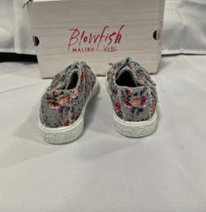 Size 10 Kids Blowfish Fruit TDPR 0096037-3 Lace Up Floral Gray Sneaker Shoes