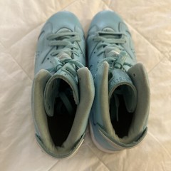 Nike Air Jordan 6 Retro Pantone Still Blue GG 543390-407 Sneakers White 2016 7Y