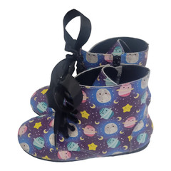 Spellbound Lightweight Ankle Boots Girl’s Kid Size 13 Purple Stars Moons Galaxy