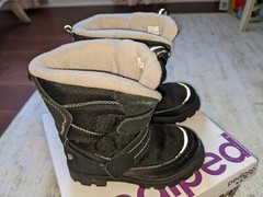 Pediped Flex Cruz Black White Boots, Size 10-10.5