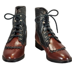 Laredo Kiltie Boots Roper Leather Packer Lace Up Western Girl’s Size 4.5 M India