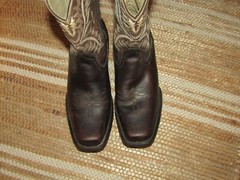 Unbranded Teen Brown Leather Square Toe Western Boots Youth sz 4.5 Mex 23.5