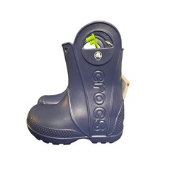 Crocs Handle It Rain Boot Navy Blue Toddler Kids Size C8 211056-410 NEW