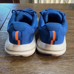 Under Armour Kids Charged Assert 10 Blue Orange Running Shoes 3026182-401 3.5Y