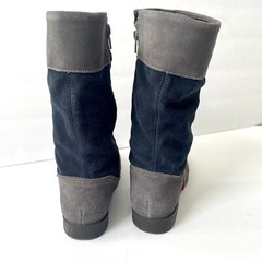 Marc Joseph New York Suede Tall Riding Boots Unisex Kids Size 2 Blue Gray GRYNS