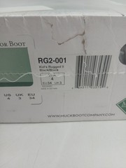 Muck Boot Company Rugged II Boots Kids Size 4 Black Fleece Lined Waterproof Rain