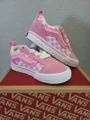VANS Knu Skool Elastic Lace Checkerboard Prism Pink TD 8.0 VN000D0K2W0