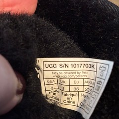 UGG Kids Classic Size 4 Short II Boots Black Suede Shearling 1017703K NEW