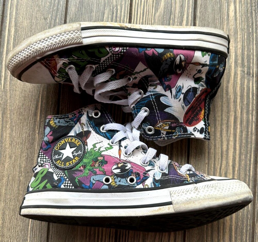 Converse All Star Batman Chuck Taylor Kids High Top 80th Anniversary Size 2