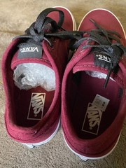 Vans Atwood Low Top Canvas Sneaker Oxblood / White Youth 4.5/ Woman 6.0 NEW
