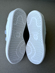 ADIDAS STAN SMITH CF C White w/Silver Leather Lifestyle, Size 2.5, NEW