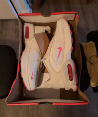 Nike Air Max Excee Unisex Kids Athletic Sneakers Beige/Pink 9 FZ5486-007