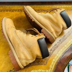 Timberland Juniors 5M Premium 6″ Leather Boots Wheat Nubuck 12909