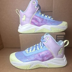 Moolah Press Break V2-YEL Unisex Kids 4.5 Purple/Blue/Yellow Mid Top