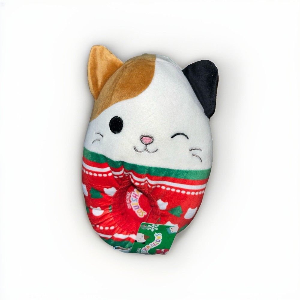Original Squishmallows Cam The Calico Christmas Cat Slippers Size 13-1