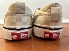 Vans Checkered Slip On Canvas Green Sneakers Shoes Boy Girl Size 1
