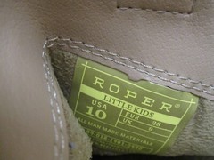 Roper Southwest Cross Square Toe Cowboy Boots Kids Sz 10 Style 09-018-1901-0990