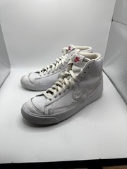 Nike Blazer Mid ’77 GS White Logo Print DJ4624-100 Kids 6 Sneaker Leather Skate