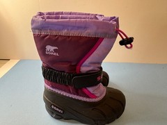 Sorel Flurry Winter Snow Boot Childrens 9 Purple Insulated Liner