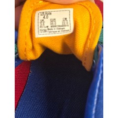 Vans Era Multi Color Block Red Blue Green Yellow Kids Size 4.0 Sneakers