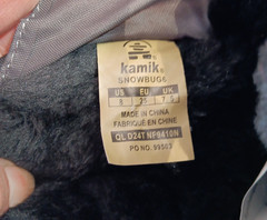 KAMIK Snowbug Insulated Waterproof Boots Toddler Sz 8 Camo Gray White Faux Fur