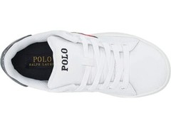 Polo Ralph Lauren Logo Bear Leather Children Low Top Lace Up Sneakers New