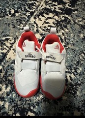 adidas Disney Dumbo Kids Sneakers White Red Hook & Loop Strap Logo Patch