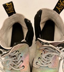 Doc Martens Airwalk Leather Multicolor Combat Boots Lug Pascal J 1460 Kids Sz 2