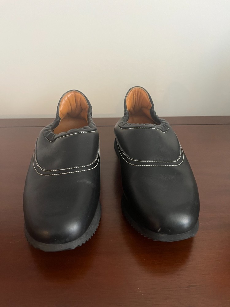 Hermès Paris Slip-On Sneakers Black Made in Italy Kids US Size 3 -3.5