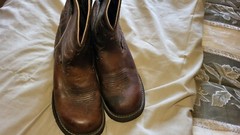 Justin Gypsy Boots 7.5B Brown Leather Pull On Beautiful Style And Great Comfort!
