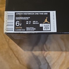 Jordan Westbrook One Take GS Black White Anthracite Sneaker 6Y CJ0955-002