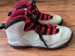 Nike Air Jordan 10X 6Y Limited Edition Retro Wolf Gray Red Black 487211-009