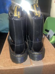 Big Kids Dr. Martens 1460 Patent Leather Zipper Lace Up Boots Worn Once US 6 Med