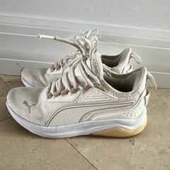 PUMA Caven 2.0 Low Top Lace-Up Sneakers White/Gum Unisex Kids US 5.5 387163-02