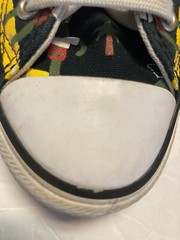 Converse Sneakers Black Graphic Print L ow Top Kids size 3 Shoes Dinosaurs
