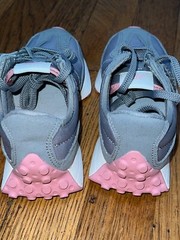 New Balance 327 Gray Pink Zebra sneaker toddler little kids sz 11.5 NEW PS327PI