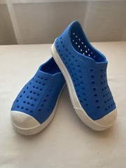 Lily & Dan Blue Water Shoes Vented Holes- Size 9/10 Boat Shoe Slip On Deck