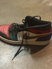 Jordan Air Jordan High Top Multicolor Athletic Shoes Kids US Size 13 Leather