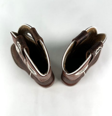 Anderson Bean #1028 Brown Leather Square Toe Western Boot Toddler Size 5